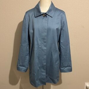 Coach Vintage Cotton Button Down Trench Coat Rain Resistant Preppy